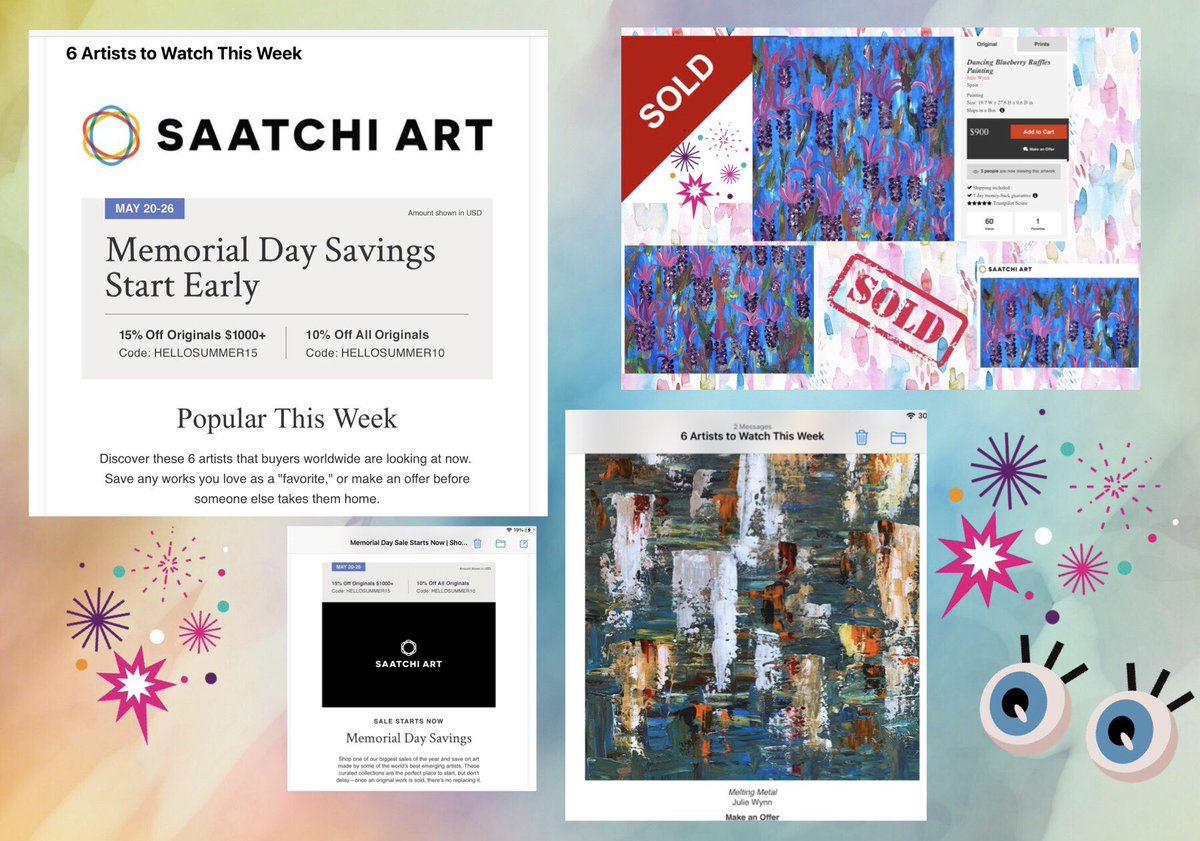 JulieWynnArt's tweet photo. Saatchi Thank you 🙏 for having me as your ‘ One To Watch ‘ artist this week 😍 I’m again feeling really honoured https://t.co/D54ZaJyb0e 👀💜💗 https://t.co/ofk5OI1bbO