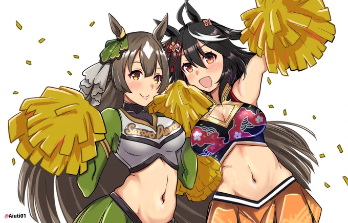 キタちゃん✕サトちゃん
#ウマ娘

【Pixiv高画質版→】https://t.co/L7L9xylIPf 