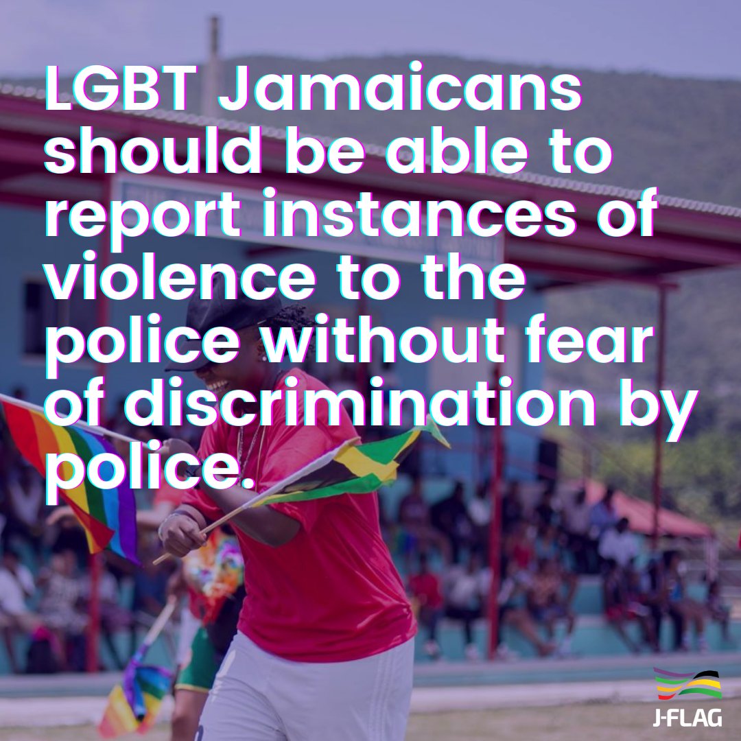 EqualityJa's tweet photo. Confidence needs to be restored in our justice system so that as LGBT 🇯🇲’cans we can feel comfortable reporting crimes perpetuated against us. It is the duty of our police officers to serve and protect all 🇯🇲’cans including the LGBT community.

Rt and help us spread awareness. https://t.co/sc2wF9vKkE