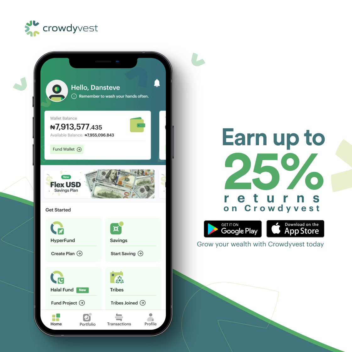 Earn up to 25% returns on Crowdyvest with Hyperfund. 

Visit crowdyvest.com now to begin.

Please call 09099999830, send an email to info@crowdyvest.com or send us a DM if you need any further clarifications.

#Crowdyest #Hyperfund