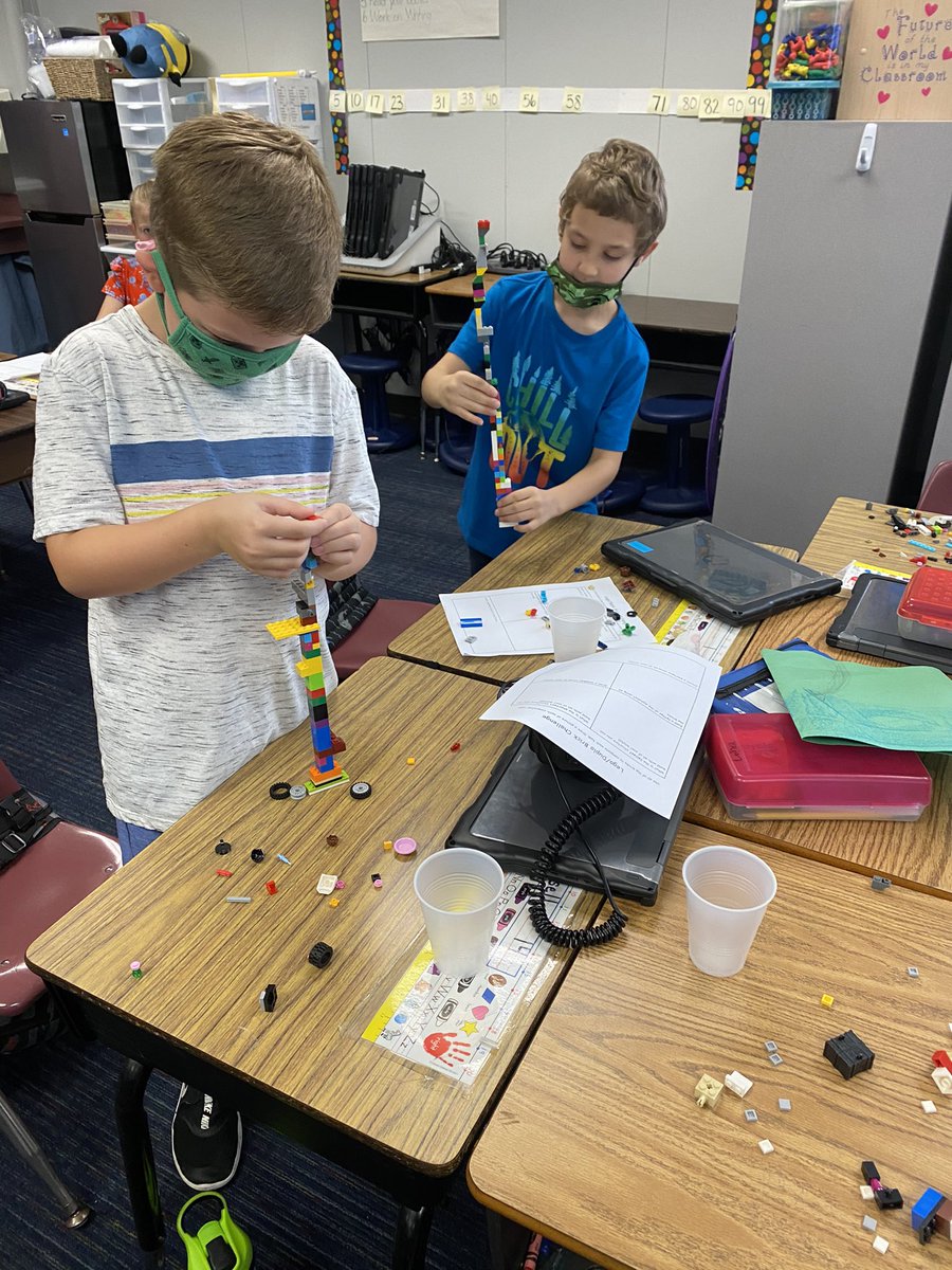 STEM Lego building activity. Using all the bricks build the tallest free standing structure you can. The shortest structure, a number, a letter, and create a pattern. So much learning fun! #bayeagleslearn