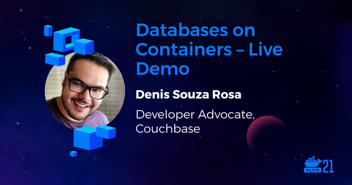couchbase's tweet photo. Are you attending #dockercon this week? Our very own @deniswsrosa will be speaking. Don't miss his session: Databases on Containers

https://t.co/lS4tDjApHG https://t.co/H7VjkCP1ka