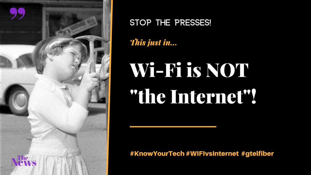 GTelTweets's tweet photo. How often do you interchange "wifi" and "the Internet" throughout your day?? #KnowYourTech #wifivstheinternet #gtelfiber https://t.co/Bc3ILedyl2