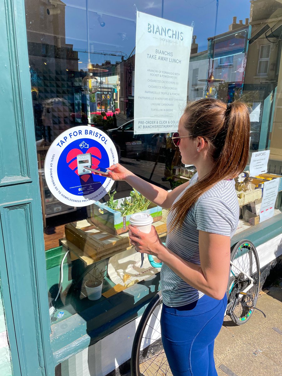 🥳 Wow! We're extremely pleased to anniounce that TAP for Bristol - our contactless fundraising initiative in partnership with Bristol City Centre BID has raised over £40,000 for people facing homelessness thanks to more than 13,000 individual donations from generous Bristolians!
