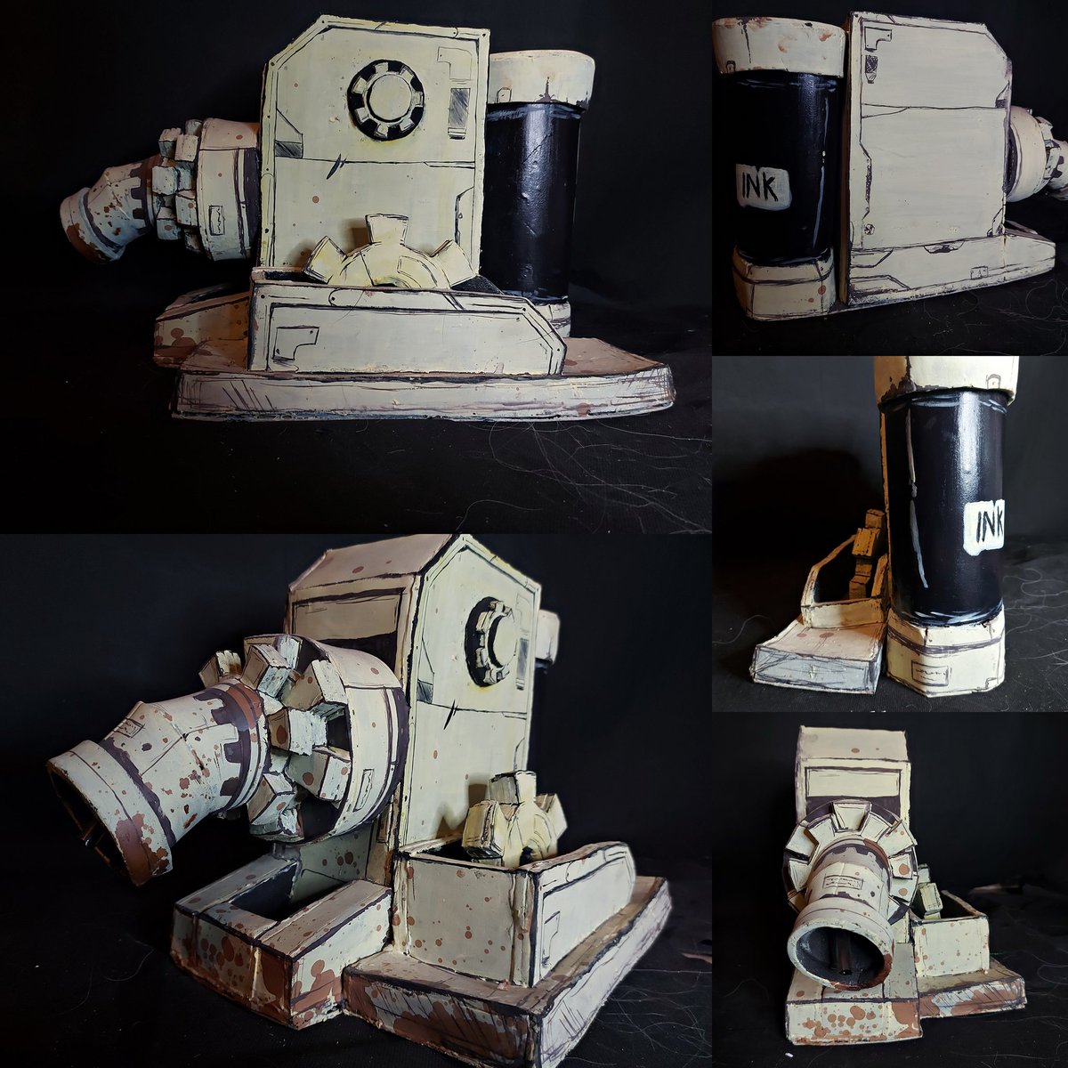 chaohrem_'s tweet photo. I also need space and dont rlly wanna throw all these  things away 🥺 so maybe someone could need or like it. Here for example I have my handcrafted ink machine from the Batim Games. It took so much time and I just can't throw it away like that 
-
#BATIM #bendyandtheinkmachine https://t.co/jYahBnlhN9