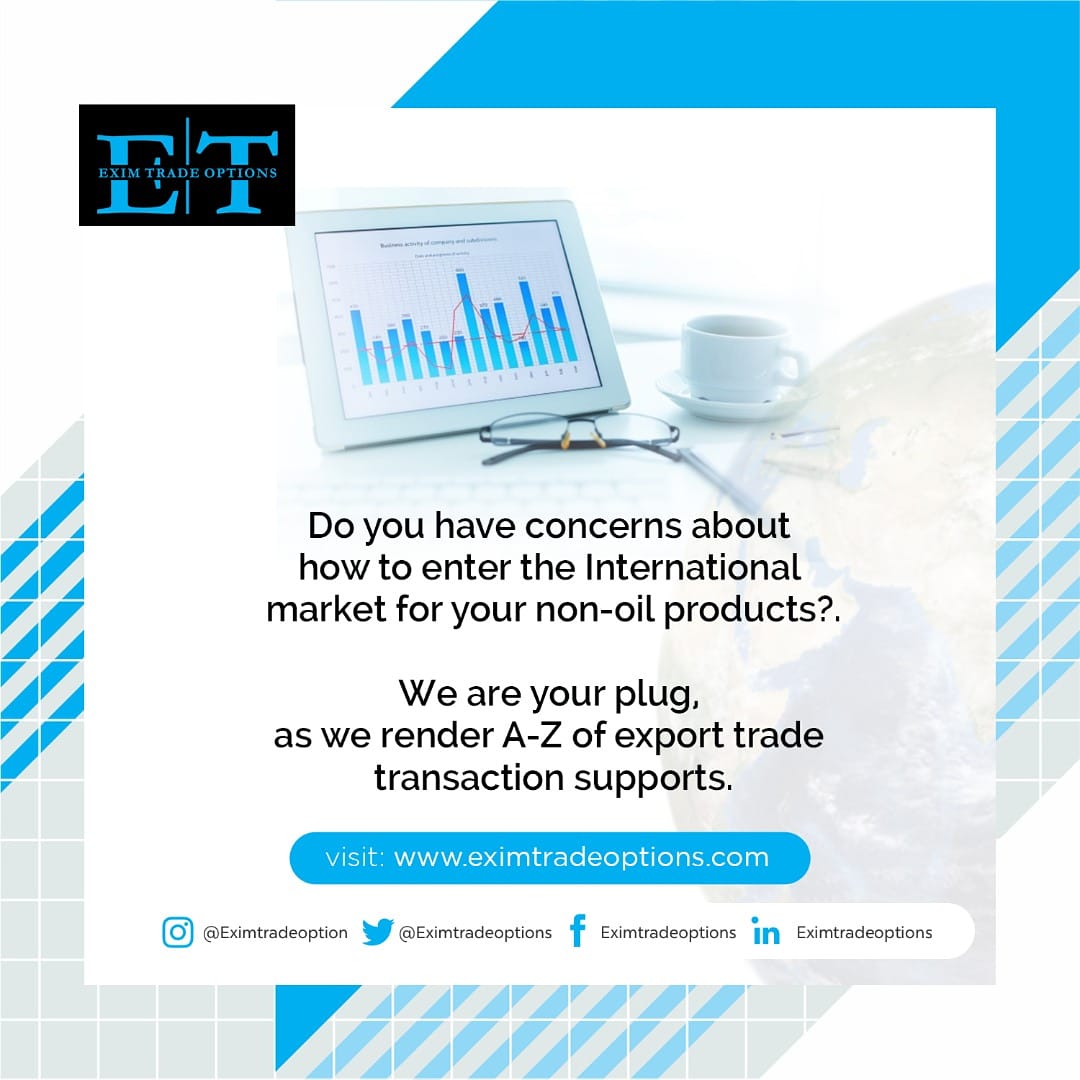 eximtradeoption's tweet photo. You can just send us a DM, we are a click away, or visit our website.
#business #export #import #eximtradeoptions #africa #AfricaDay2021 #internationalbusiness #smallbusiness #entrepreneurs #tuesday #Google https://t.co/2tmjjSek9z