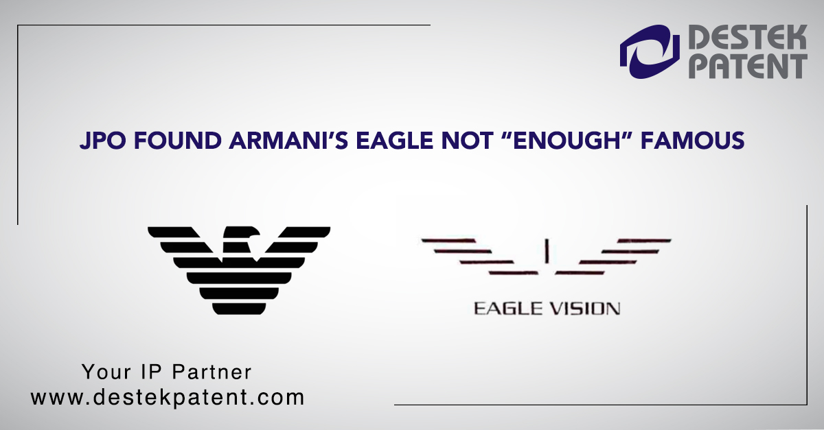 DestekPatentGLO's tweet photo. In 2020, ASAHI Golf Co. filed a trademark application for “Eagle” logo in classes 9, 25 and 28 and Armani filed a partial opposition against registration of this application based on the similarity of Armani's eagle logo. #yourippartner #destekpatent #trademark https://t.co/4i4usr76vL