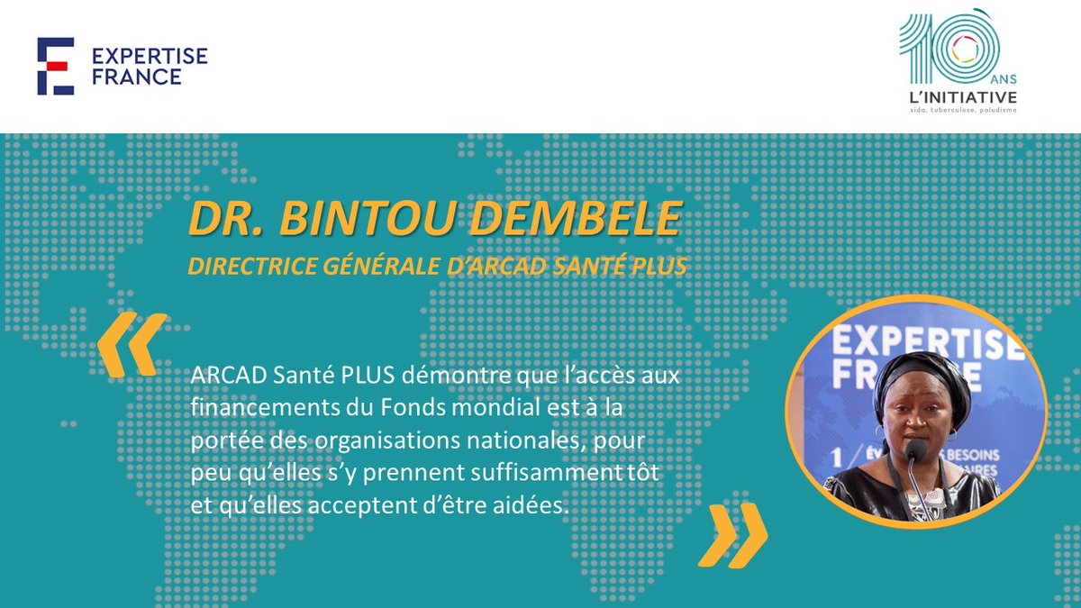 Directrice générale de l’association communautaire <a href="/arcadplus/">ARCAD Santé PLUS</a> au Mali 🇲🇱, Dr. Bintou Dembélé démontre que l’accès aux financements de <a href="/GlobalFund/">The Global Fund</a> est à la portée des organisations nationales. 
En savoir plus ▶️bit.ly/3fIvWGb