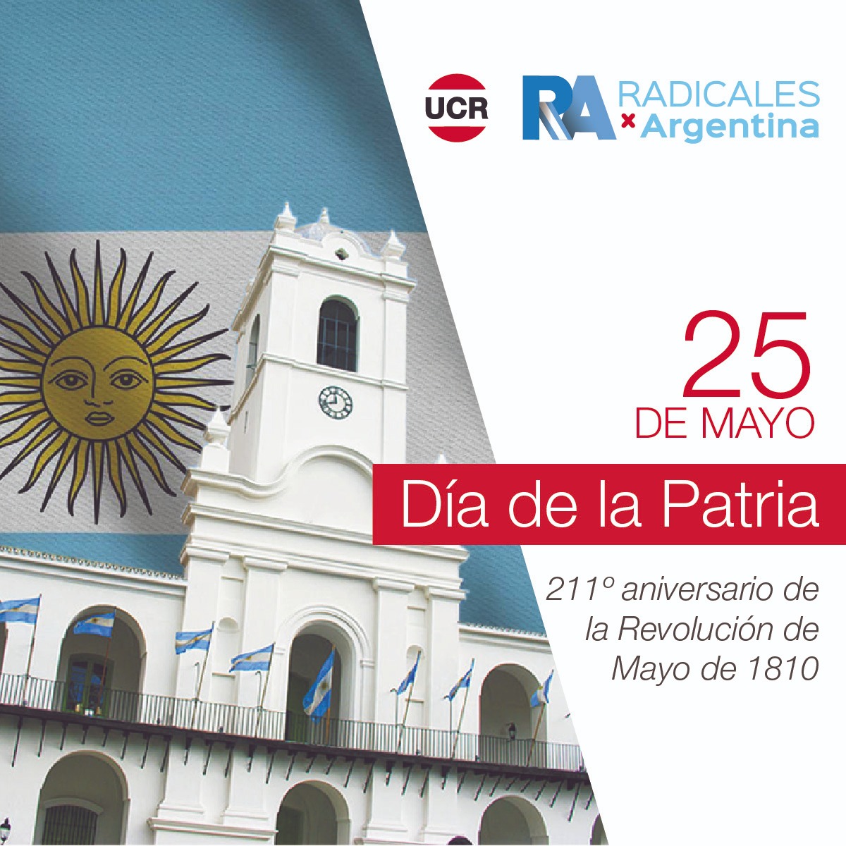 10_rxa's tweet photo. Hoy recordamos a todos los hombres y mujeres que dieron inicio al proceso de independencia del Estado Nacional Argentino.
FELIZ DÍA DE LA PATRIA! 🇦🇷
#DiaDeLaPatria #RadicalesxArgentina #UCRunida https://t.co/OIZqXQjUm1