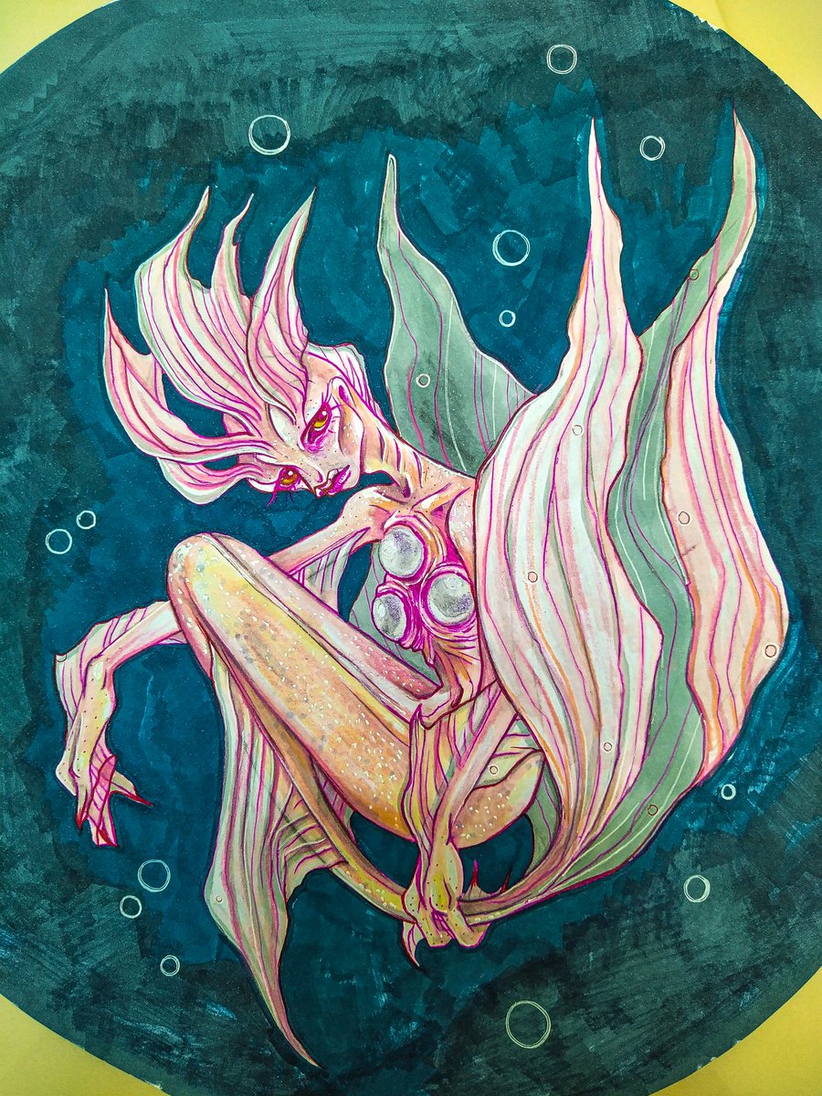 ropizabu's tweet photo. My #mermay2021 submission 🦪 
https://t.co/FurLO7oakM 

#mermay #mermaychallenge #mermaid #illustration #colorsketch #fantasyart https://t.co/TJMvZpHcUs