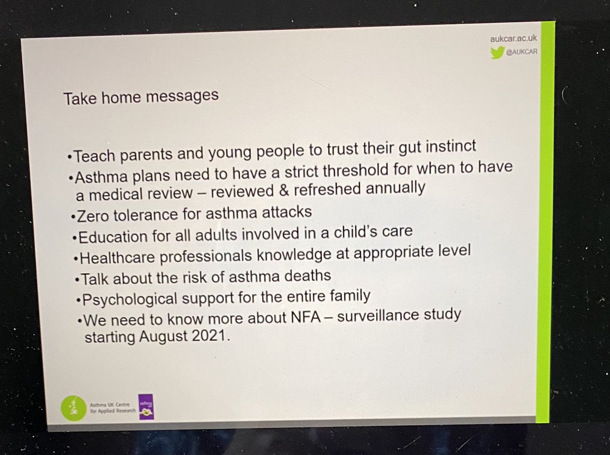 bigcatdoc's tweet photo. #paedsresp2021 Ann McMurray makes strong case based on interviews of parents, for taking asthma more seriously. Parents opinions about the severity of the #asthma attacks, should be considered. @asthmauk @ginasthma @rcgp @theRCN @rcpch_trainees @RCPCHtweets @HealthyLDN https://t.co/iM139H0vJ8