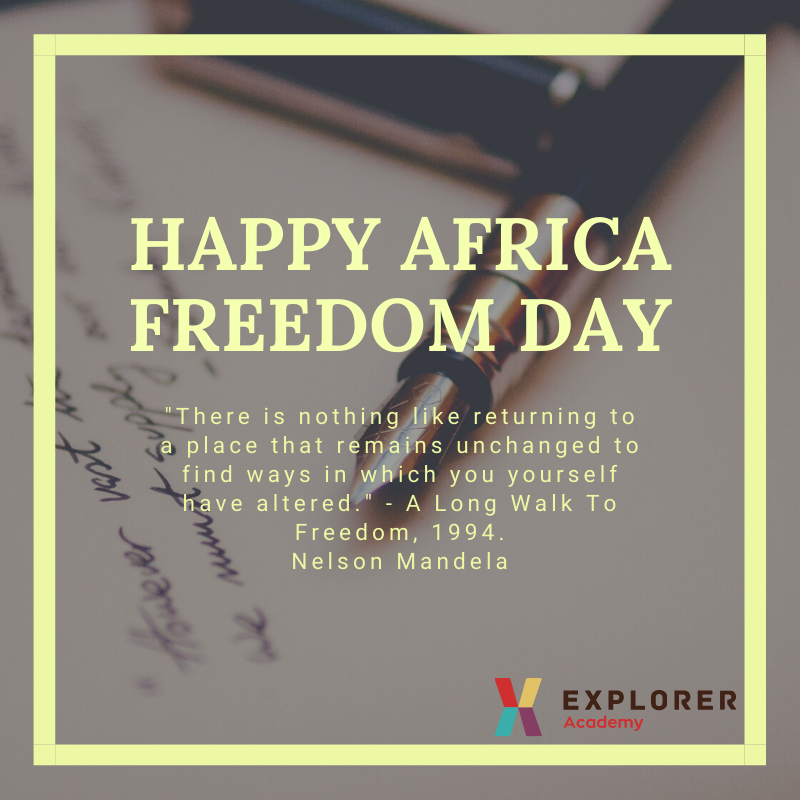 Happy Africa Freedom Day from us at Explorer Academy!
#AfricaDay 
#freedomday2021