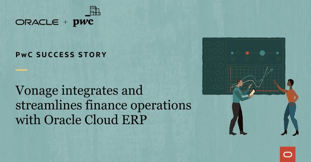 .<a href="/Vonage/">Vonage</a> consolidated 5 major financial processes across the global organization with <a href="/OracleCloudERP/">Oracle Cloud ERP</a>, with help from partner <a href="/PwC/">PwC</a>. Read their story: #ERP bit.ly/34dDwDe