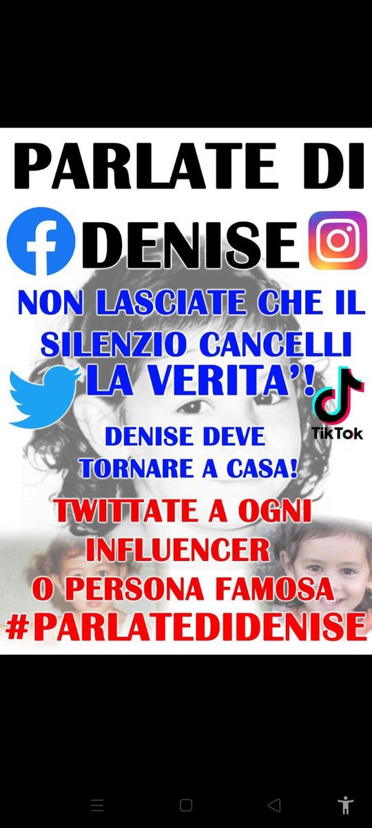 Mimi33497126's tweet photo. Non lasciate che il silenzio cancelli la verità!! #DenisePipitone #tizianoferro #tzn #TizianoFerro #therealgue #radioitalialive #radioitaliaora #veritaperdenise https://t.co/aDg8AxXkXe