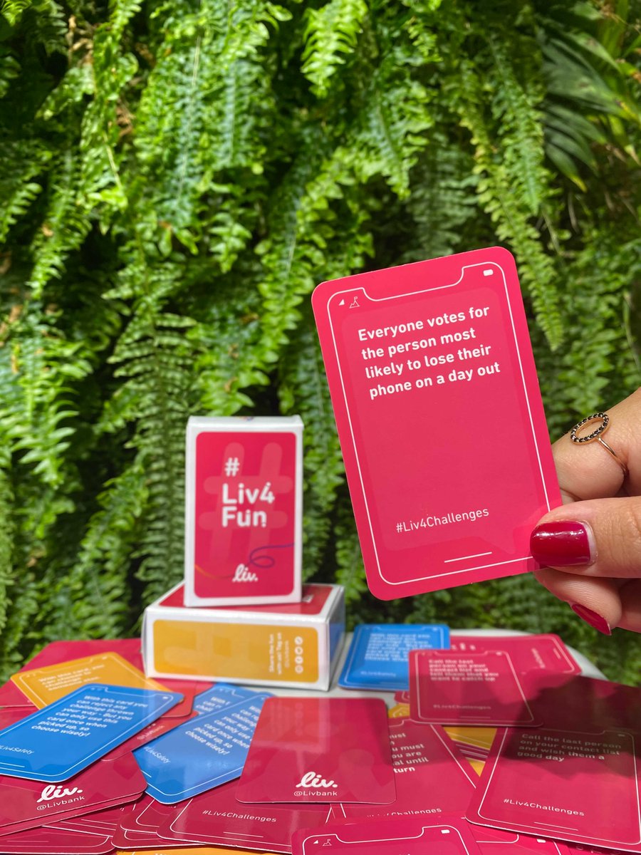 LivBank's tweet photo. Tag the person most likely to loose their phone on a day out and get the chance to win our exclusive #Liv4Fun playing cardsπ
We're choosing 5 lucky winners!
#Liv4Fun #Liv4Friends #Liv4Family #Liv4Games #Win #Play #CardGames #FunTimes #SocialLife #DigitalBanking https://t.co/7ZAQBewedK