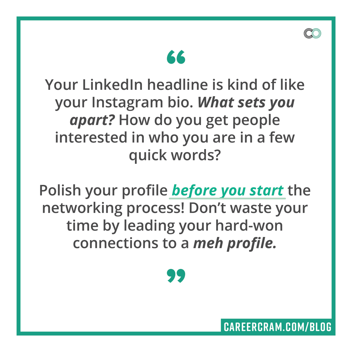 careerorganic's tweet photo. Does the word โ#networkingโ send you running for cover? Does your moldy LinkedIn profile overwhelm you? Make it your friend! If you know how to use Instagram, you already understand a lot of elements behind the #LinkedInJobSearch!
Full blog here โก๏ธ
https://t.co/VsqIHfSNt7 https://t.co/oEZJValitg
