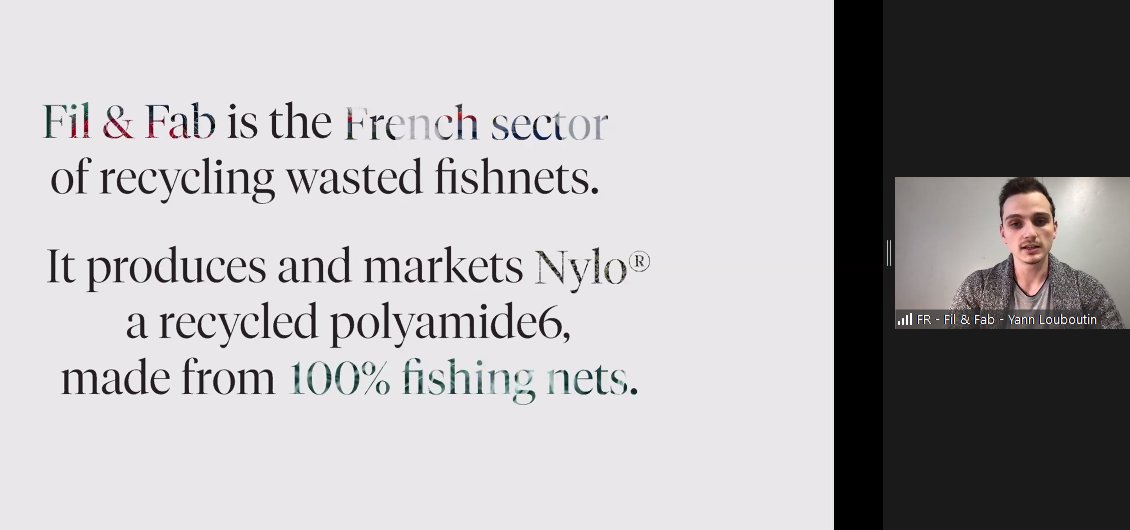 EU_FAMENET's tweet photo. We're catching up with @Fil_et_Fab who are presenting their company that started with FLAG support &amp; innovatively transform old fishing nets into plastic material for new products #plasticwaste #ReduceReuseRecycle #FARNETNorthATL https://t.co/IAqUJLTfbb