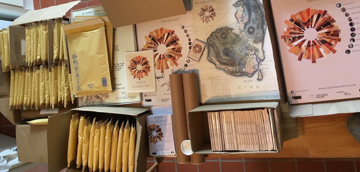 Oi oi!  I've gone quiet for a bit, so that I can do the mail-out for the Crowdfunder!  I'm parceling up CDs (the very last box ever!), posters, stickers etc... and writing wee thank-you notes.  
My apologies to anyone whose thank-you note was written after 10pm last night...🧡🤪