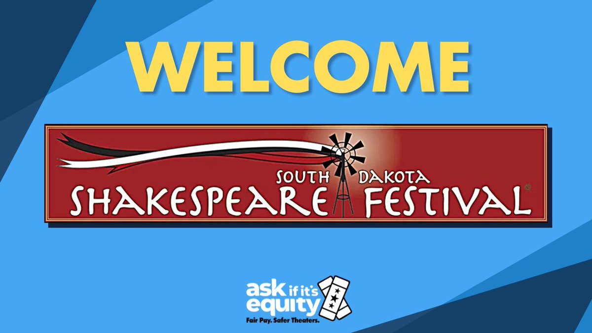 ActorsEquity's tweet photo. Welcome and thank you to @SDShakes for making a commitment to fair and safe workplaces for actors and stage managers! With your next season on Equity contract, you're contributing to building a more equitable theatre for all workers. Bravo! #AskIfItsEquity https://t.co/3Ekc0H4vFe
