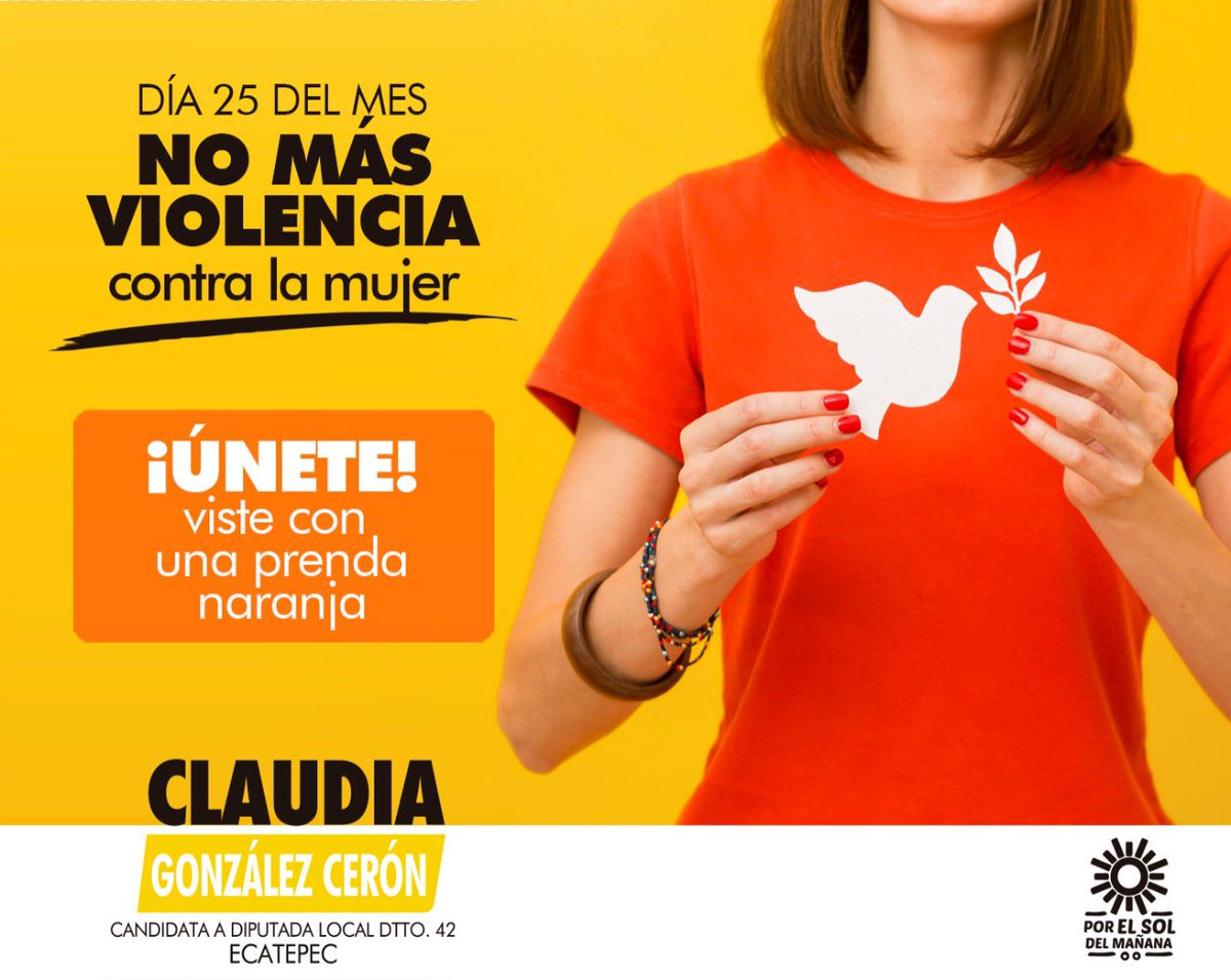 Luchar contra la violencia en contra de las mujeres es tarea y compromiso de todos. Hoy #DíaNaranja y todos los días del año, visibilicemos este problema que tanto nos afecta como sociedad. 

#votomasivoprd2021
#PRD
#Ecatepec