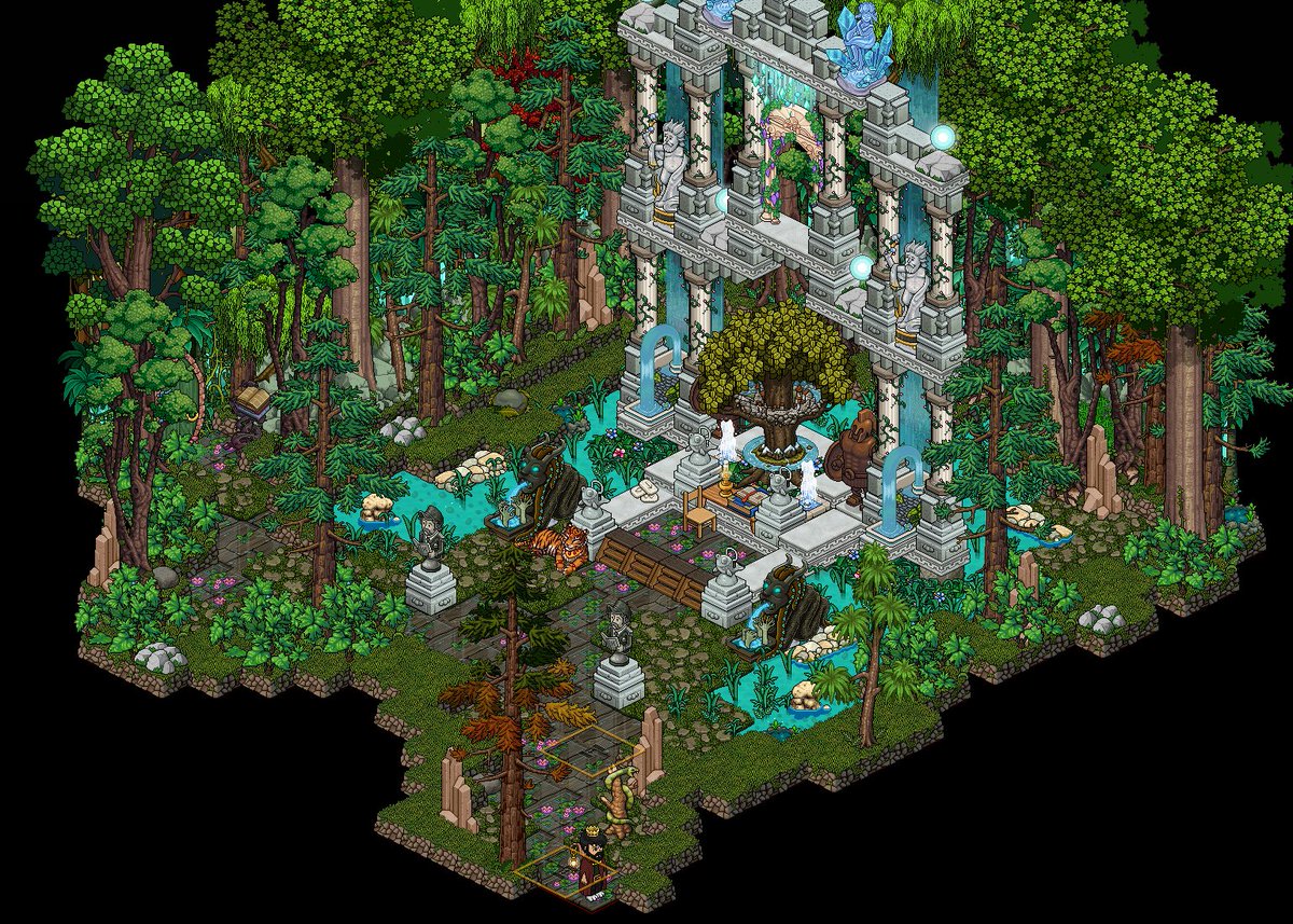 Flyoucraft's tweet image. [F] - L'arche de l'Yggdrasil / L'évolution d'un build jusqu'à sa fin ! vous en pensez quoi ?

 #buildhabbo #habbo #Timelapse