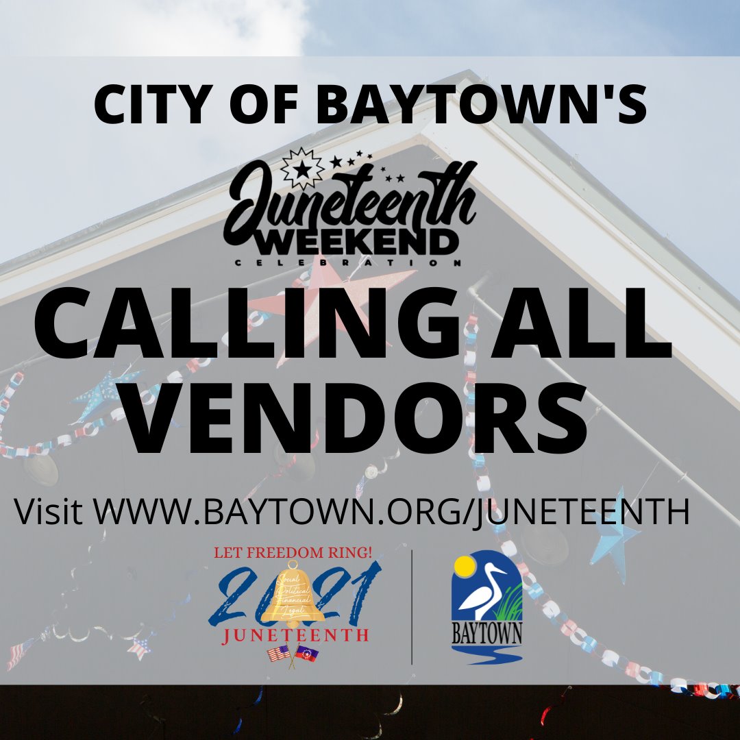 City of Baytown, TX on Twitter "Calling all vendors! Seeking vendors