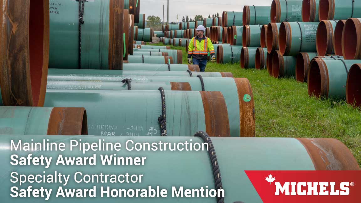 Our commitment to safety is endless. Thank you to the Pipe Line Contractors Association of Canada (PLCAC) for recognizing the effort we put into it every day.
#MichelsCanada