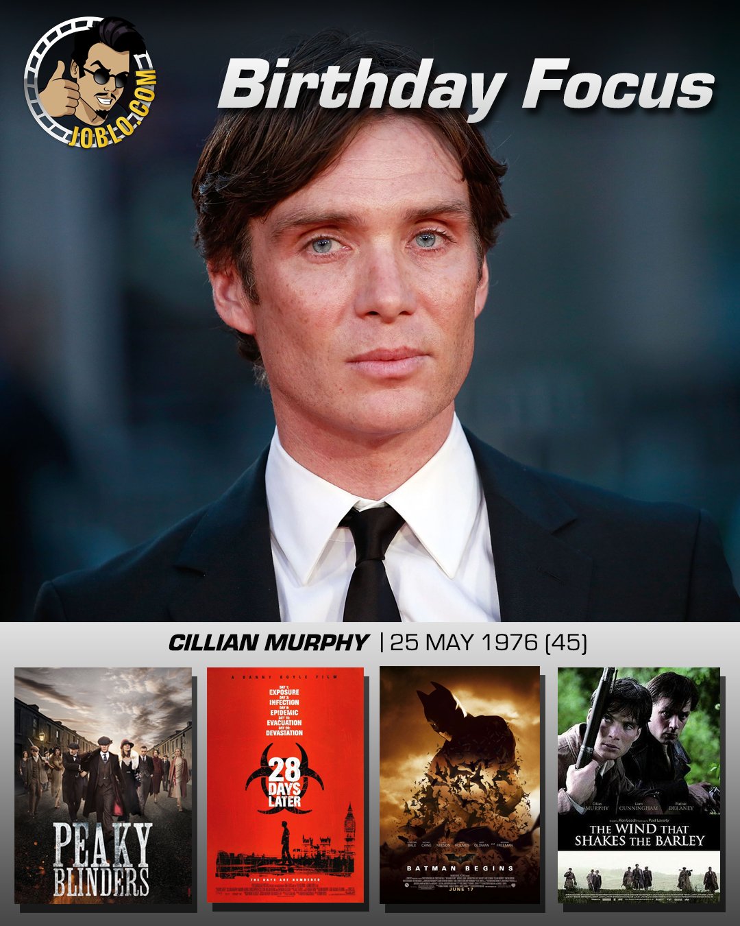 Wishing a very happy 45th birthday to Cillian Murphy! 