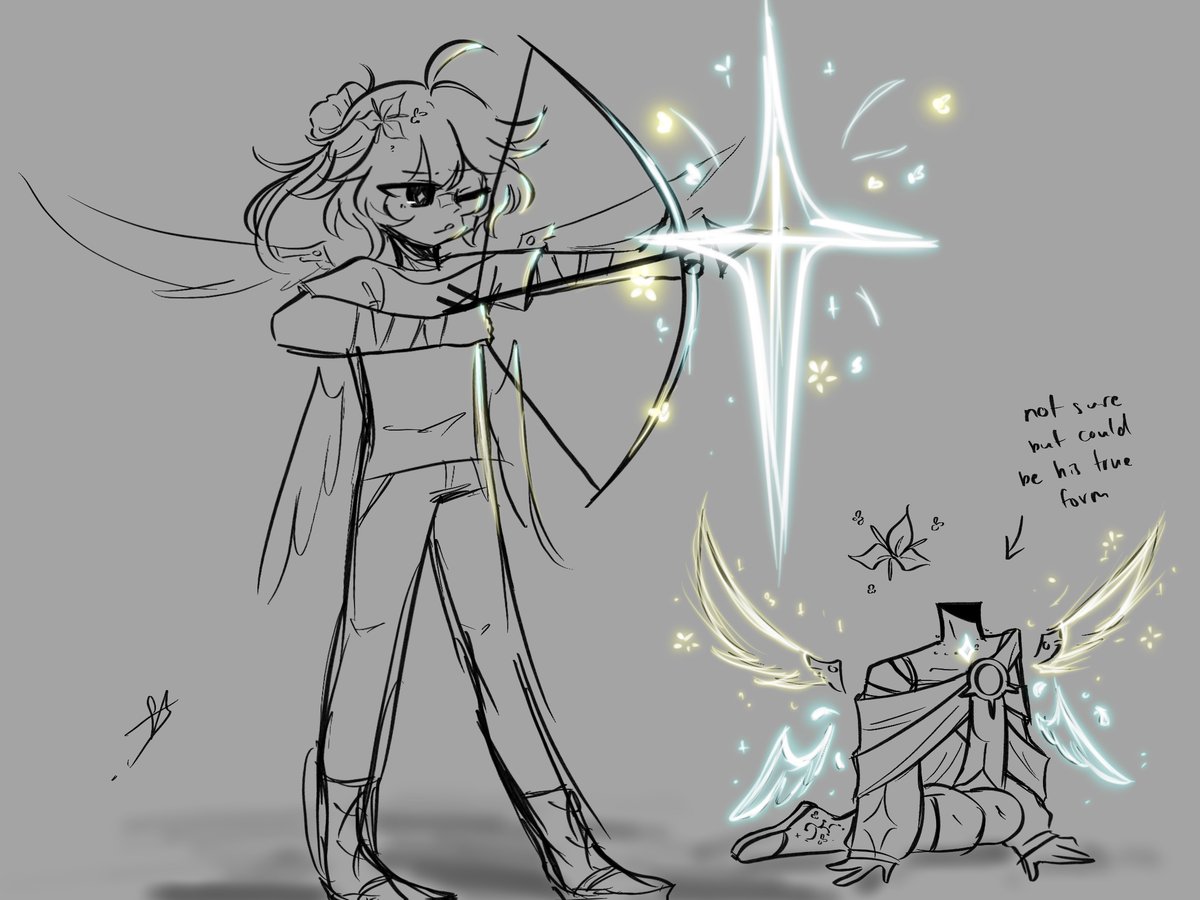 MochiiLavender's tweet photo. Not really sure what to do with this child so uh- here's Aeventi's child. I've never drawn a person wielding a bow so the pose looks awkward TT
#aeventi #ventiaether #aetherventi https://t.co/8dRdSYBeLh