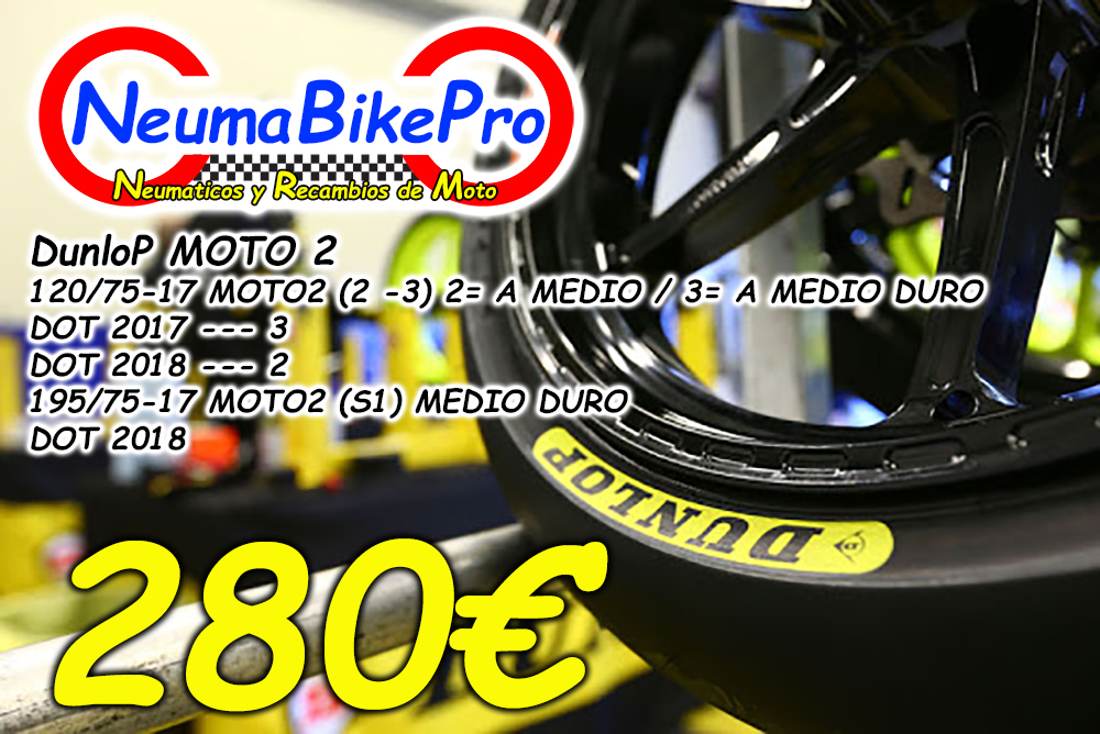 NeumaBikePro's tweet photo. #Ofertaneumaticos #neumabikepro #dunlopmoto
Oferta en Slicks Dunlop MOTO2 https://t.co/KsnEV0bmoS