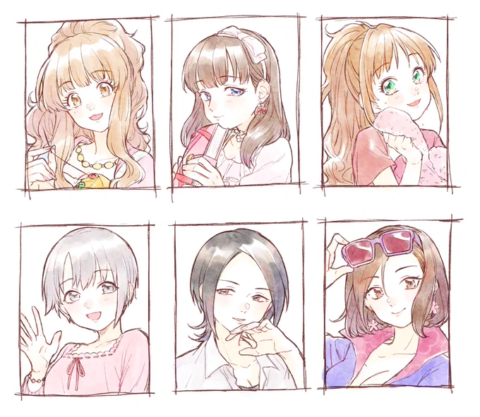 顔だけ描くやつ、デレマス編(きらり・まゆ・茜・悠貴・あい・聖來)
リプとマシュマロありがとうございました! 