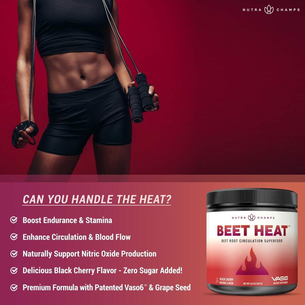 nutrachamps's tweet image. NutraChamps’ Beet Heat breakthrough formula features pure concentrated beet root powder with additional clinically studied and naturally sourced vasodilators that are proven to enhance your circulation and blood flow bit.ly/3arv4V2 #ChampionYourLife #BeetRootPowder