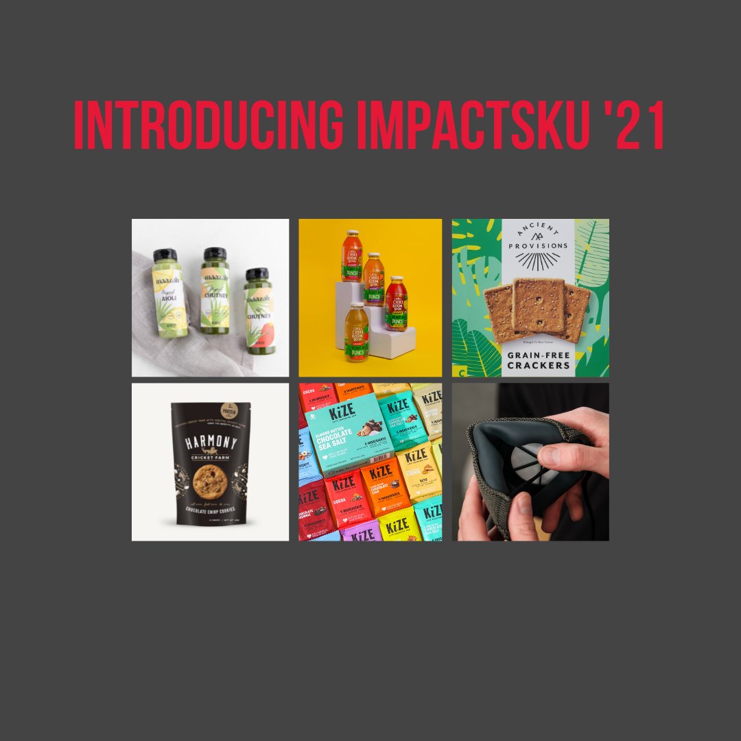 Congratulations to the 6 companies in ImpactSKU ’21, our Twin Cities-based <a href="/SKUatx/">SKU</a> accelerator for purpose-driven CPG startups! These founders are doing good while growing their brands. <a href="/maazahchutney/">Maazahchutney</a> @ccbbpunch <a href="/KiZEConcepts/">KiZE</a> <a href="/breathe_99/">Breathe99 - The #B2Mask</a> Ancient Provisions, &amp; Harmony Cricket Farm