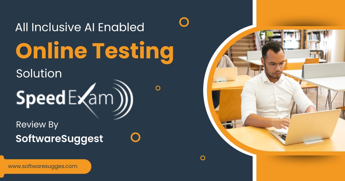 SoftwareSuggest's tweet photo. Investing in an online #exam system?
Let’s put the spotlight on the leading #software in the market.
@speedexam  – a comprehensive online testing #solution

Read Full Review By @SoftwareSuggest 👉 https://t.co/scVYfTHD9q

#onlineexam  #onlinetests #ai #examsystem #SoftwareSuggest https://t.co/6VxyyAN1HK