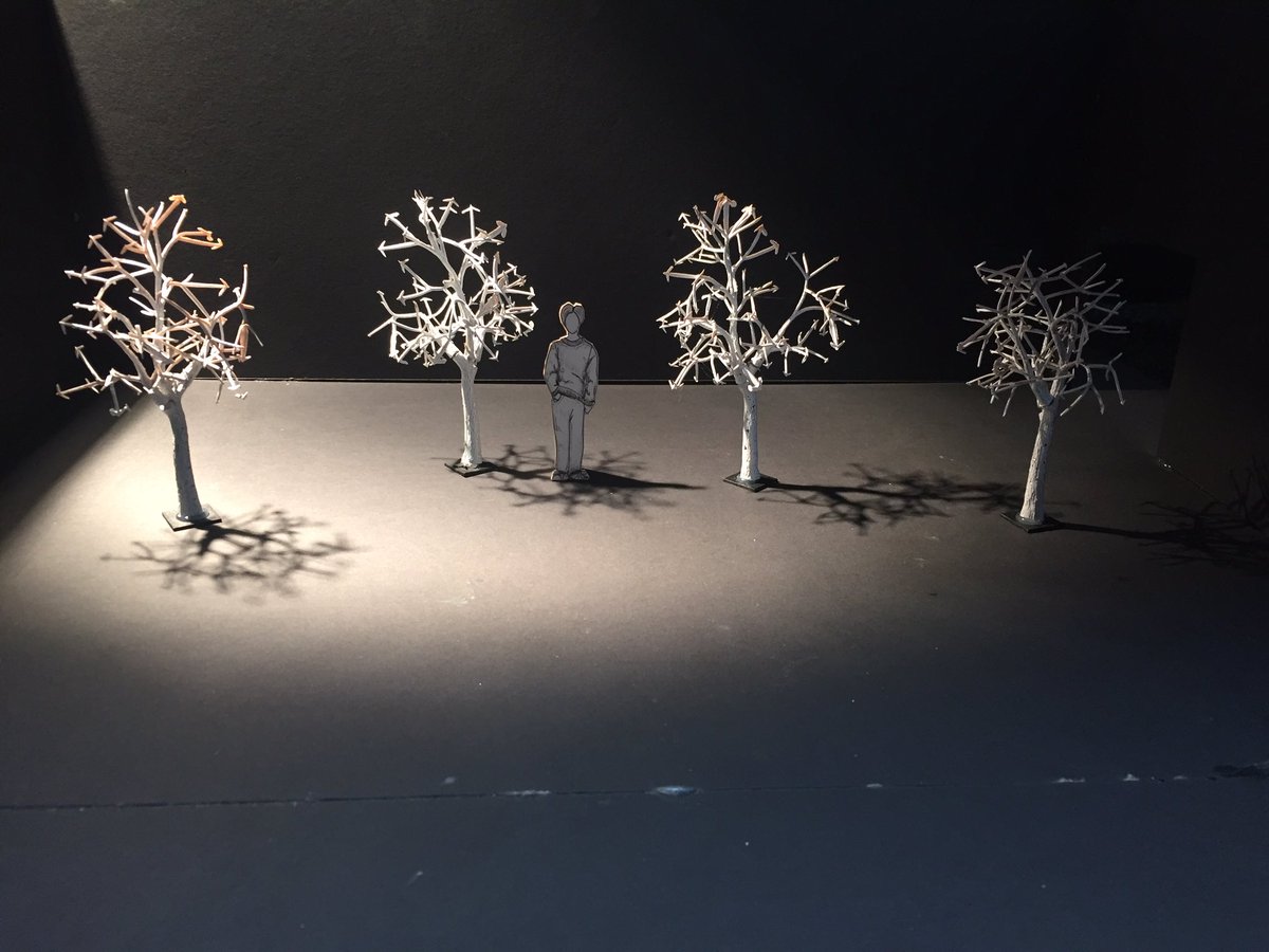 Simple, sleek and modern. Set design model for upcoming performance of Macbeth. Watch this space to see it in it’s full size glory #theatrearts #trees #scalemodel #performance