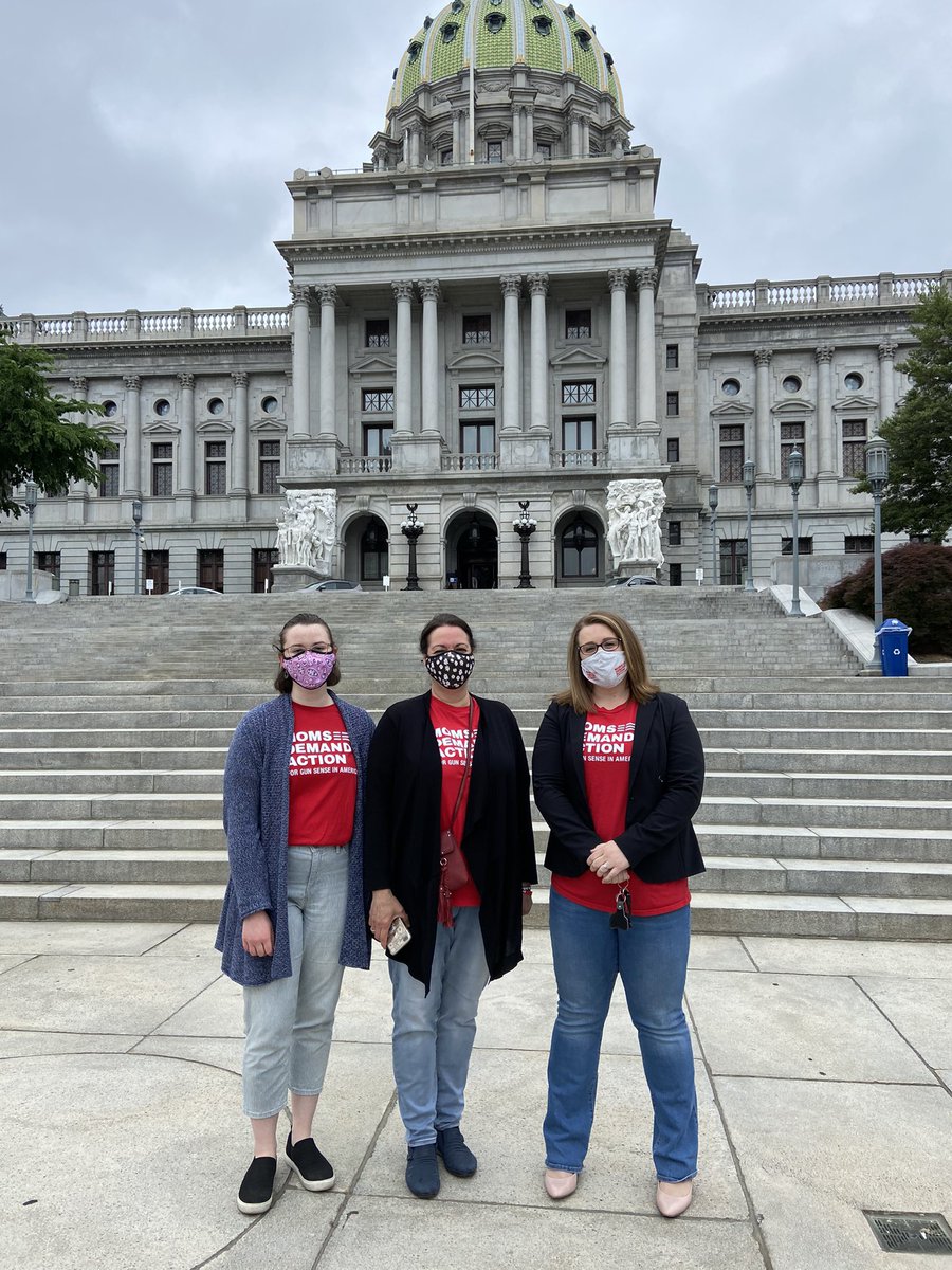 You can count on <a href="/MomsDemand/">Moms Demand Action</a> to show up when when bills that will make Pennsylvanians less safe are introduced! Volunteers are at the Capitol today urging the House Judiciary Committee to vote NO on HB659 (permitless carry) &amp; HB979 (punitive preemption) #PALeg