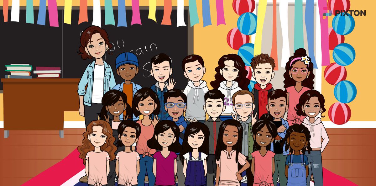 Obsessing over our Pixton class picture!!! Such a fun way to include our virtual and face to face students! Say cheese!!! 📸