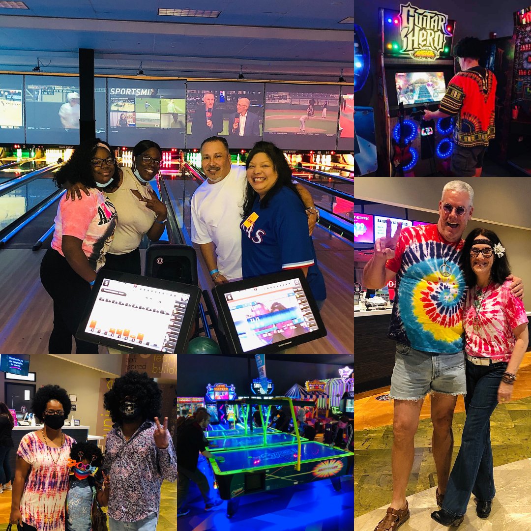pegasus_dallas's tweet photo. Let's get GROOVY for PegaFest!โ๏ธ๐คฉโฎ๏ธ On Saturday, our DFW team members and their families got together for a Welcome Back Party to celebrate returning to the office. Our time was filled with bowling and laser tag, a costume contest, face painting, and more! #thedifferenceisfun https://t.co/neW0HyXdvp