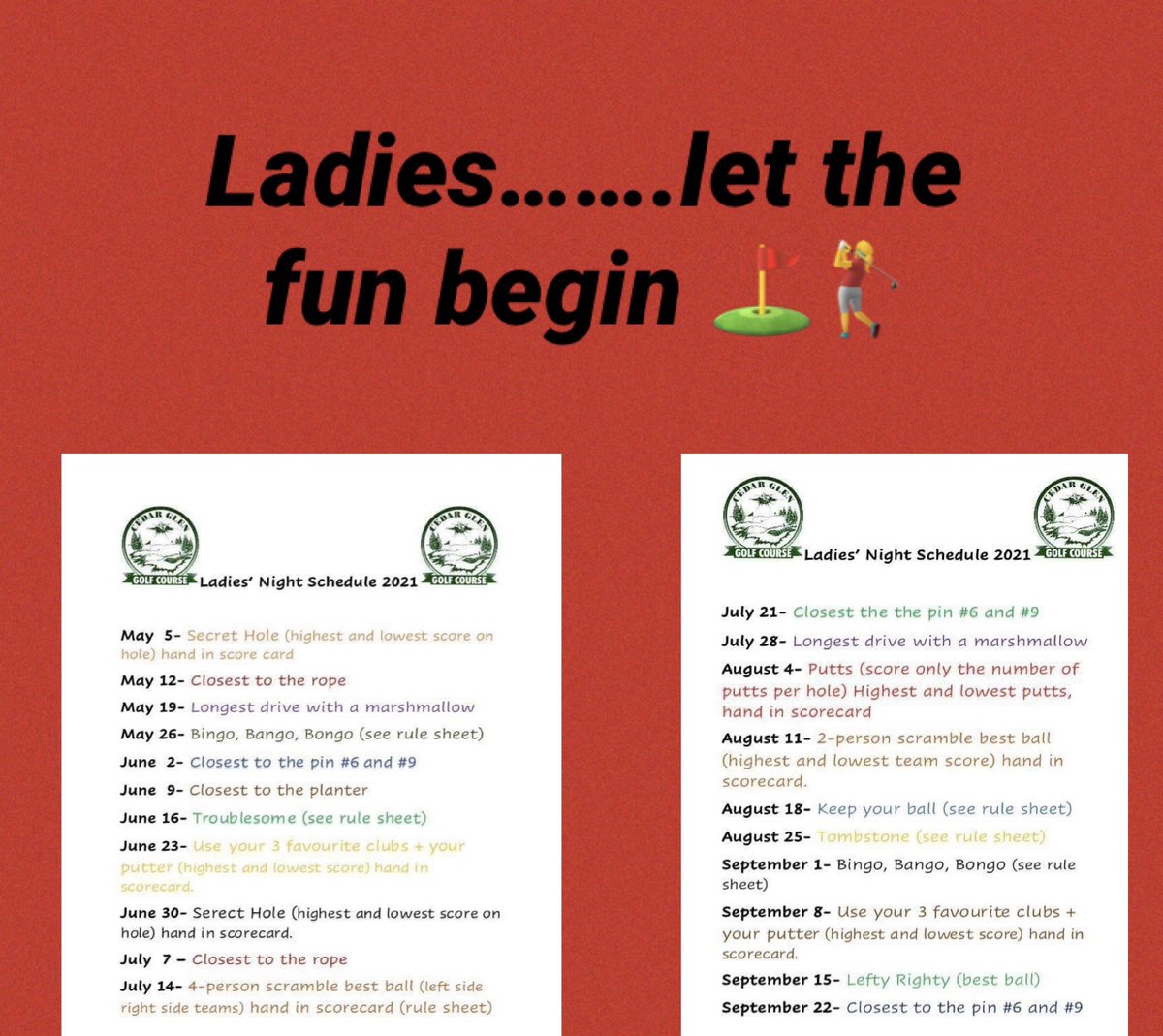 Cedar Glen Golf (@cedarglen1) on Twitter photo 