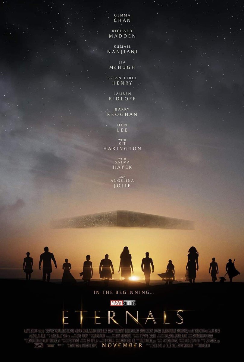 #Eternals dará la bienvenida a un nuevo equipo de superhéroes al Universo Cinematográfico de Marvel.

Tiene un elenco que ya es garantía.