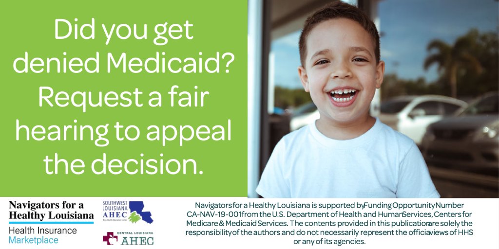 If you are denied coverage through Medicaid, you can request a fair hearing and appeal the decision. Navigators can help with that.
#getcovered