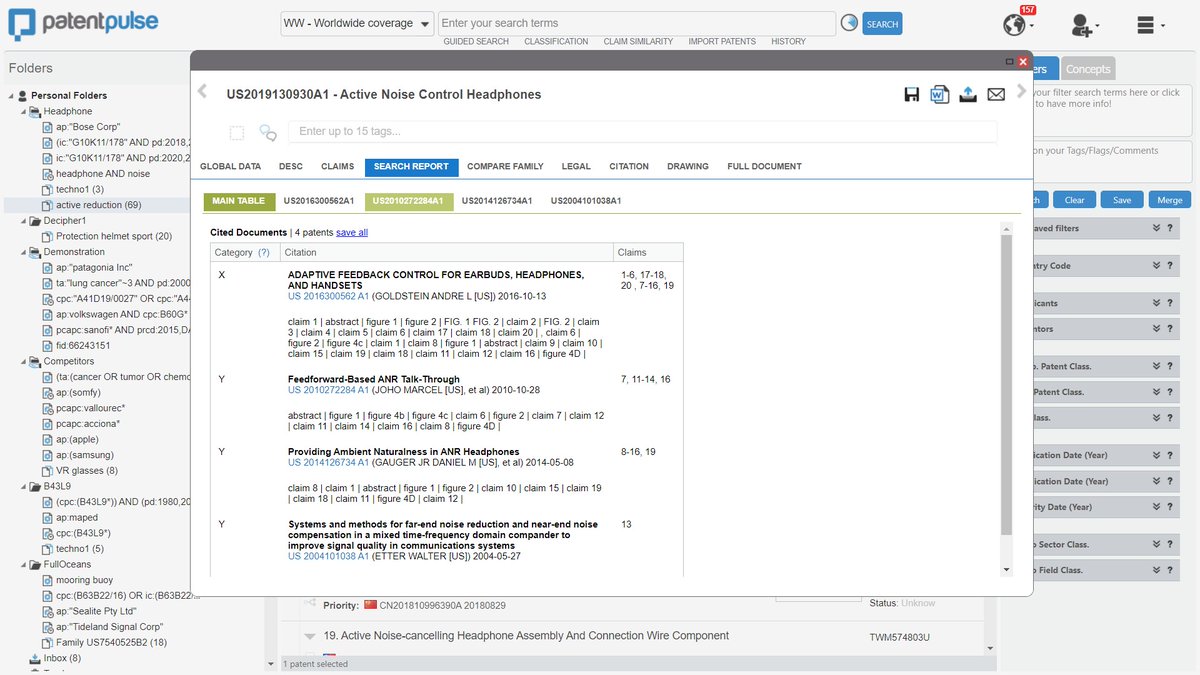 matheosoftware's tweet photo. Now available: The complete search report!
Including categories (X Y A ...), identification of relevant paragraphs and drawings, non-patent literature, and a direct access to cited patents

Request a webinar or a free trial on https://t.co/tJWV17ke2V

#patents #patentsearch https://t.co/6eU0ZnRDhz