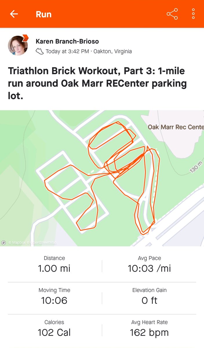 Week 11 of triathlon training in the books Sunday, with an 825-yard swim, followed by a 7-mile bike ride and a 1-mile run in near-90-degree temps. The 1st brick workout where I had to do consecutive workouts in all 3 disciplines. strava.com/activities/534… pic.x.com/b1Y2Tbx11O