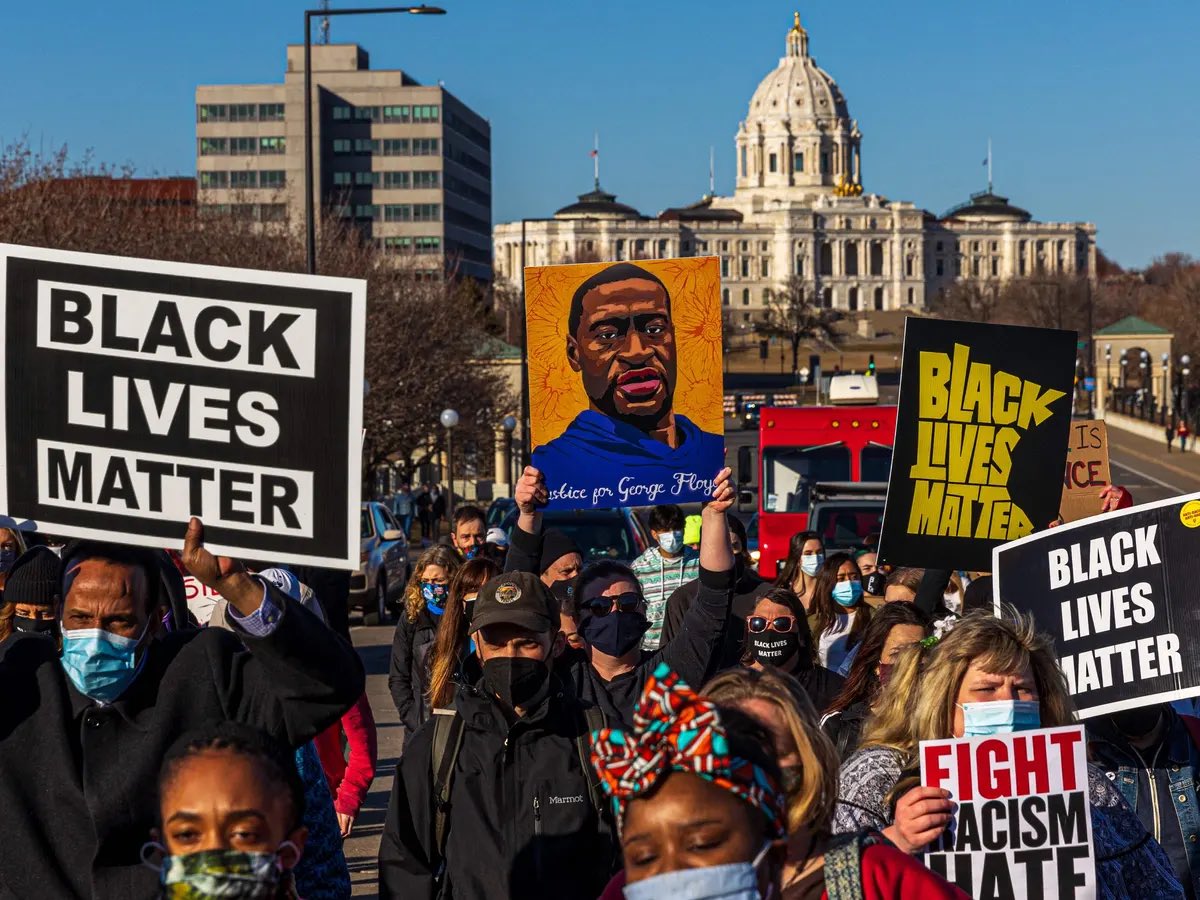 Rest In Peace &amp; continuous prayer for George Floyd’s family. No words we offer will ever lessen the pain they feel. Our fight continues everyday to hold our leaders accountable, end police brutality, end the unjust treatment of Black people in this country. Photo cred: <a href="/guardian/">The Guardian</a>