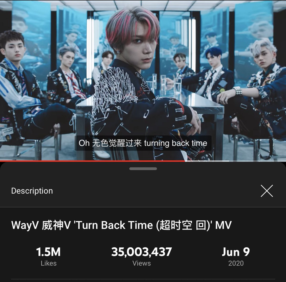 WayZenNiStream's tweet photo. 🏆ขอแสดงความยินดีกับ WayV🏆 

[25/5/21 : 9:50PM GMT+7]

ที่มียอดรับชม MV - 'Turn Back Time (超时空 回)'

▫️ 35,003,437 Views
▫️ 1.5M Likes 
🔗 https://t.co/ZSi0gScm7A

รับชม MV กันเยอะ ๆ นะคะ ❤️

#WayV #威神V #WeiShenV #WayV_TurnBackTime #WayZenNi @WayV_official #웨이션브이 https://t.co/tRv0FNq3vK