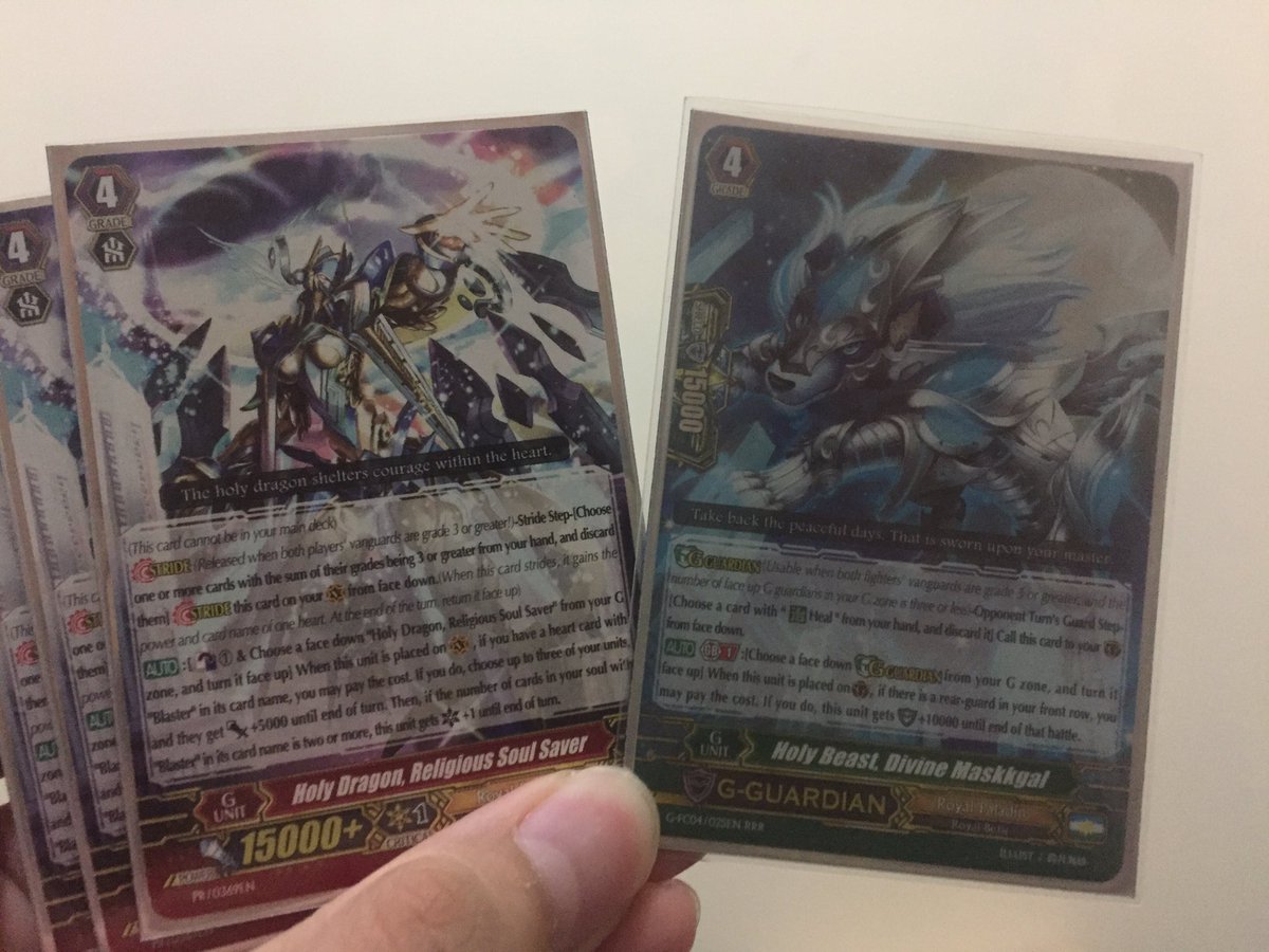 Updated my Royal Paladin deck with Diaconnect Dragon and some G-units.  Awesomeee~~ let's play test this deck! Stand up, Vanguard! #CFVanguard  #Premium #Bushiroad #TCG #RoyalPaladin #Altmile, image size:1200x900
