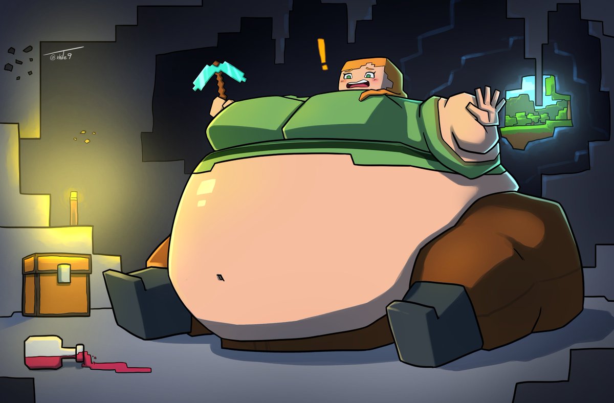 ...Better Becareful Next time on what she's drinking.Just a Minecraft Inflation...