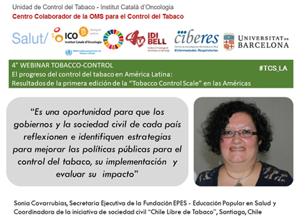 TobControlUnit's tweet photo. Sonia Covarrubias comparte las posibilidades de acción que suscitan los datos de la #TCS_LA https://t.co/yJJa1ydR5F