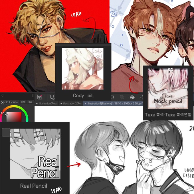 brushes i use on csp! 