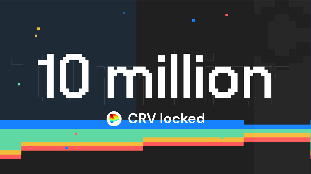 ConvexFinance's tweet photo. Another day, another digit...

10 million $CRV locked on Convex Finance.

Over $350 million in total platform TVL! https://t.co/TFn2cJk7sX